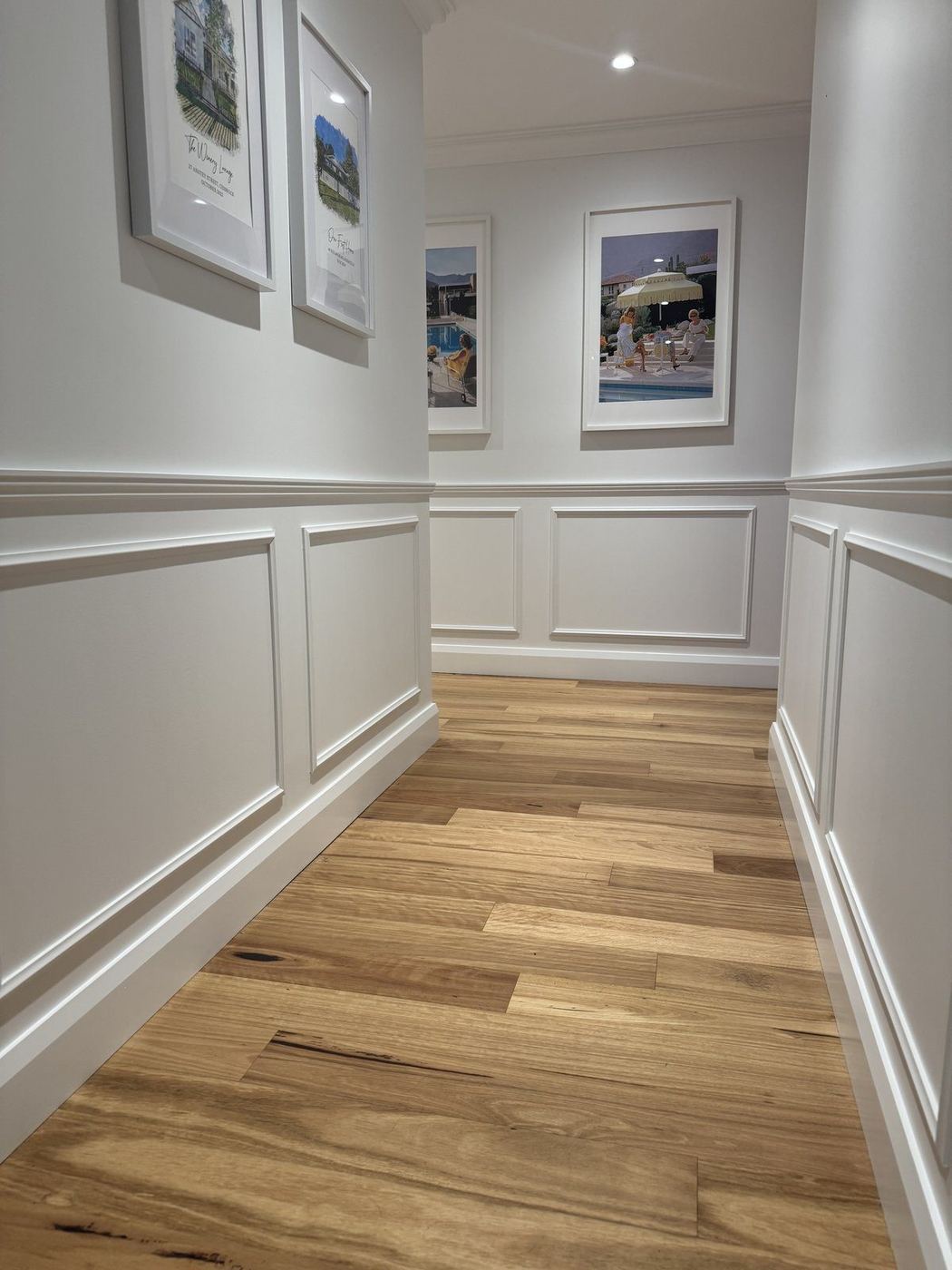 Blackbutt engineered timber hallway