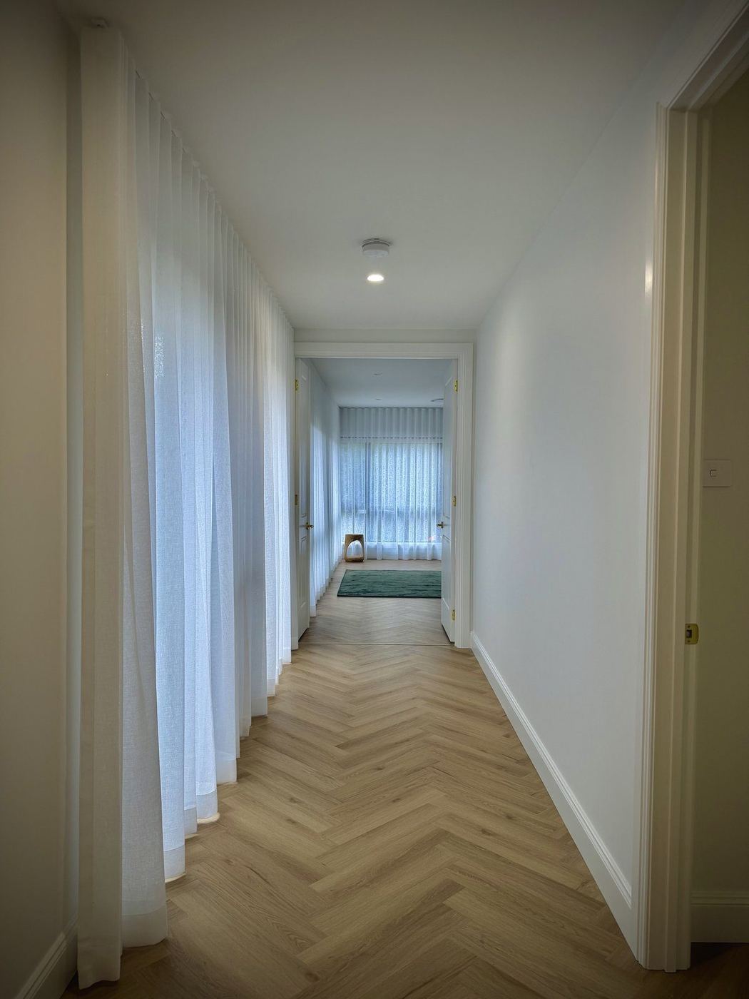 Hybrid herringbone hallway install in Gosford